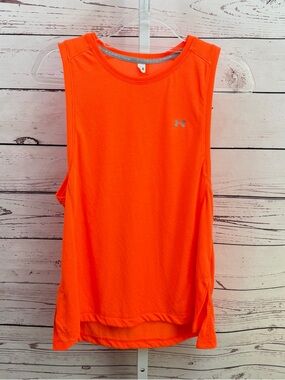 Under Armour Orange Performance Sleeveless Tank Size Medium